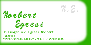norbert egresi business card
